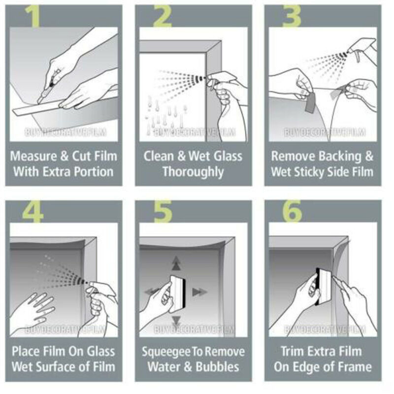 One Way Mirror Window Film Solar Tint Reflection Decorative Heat Privacy Control