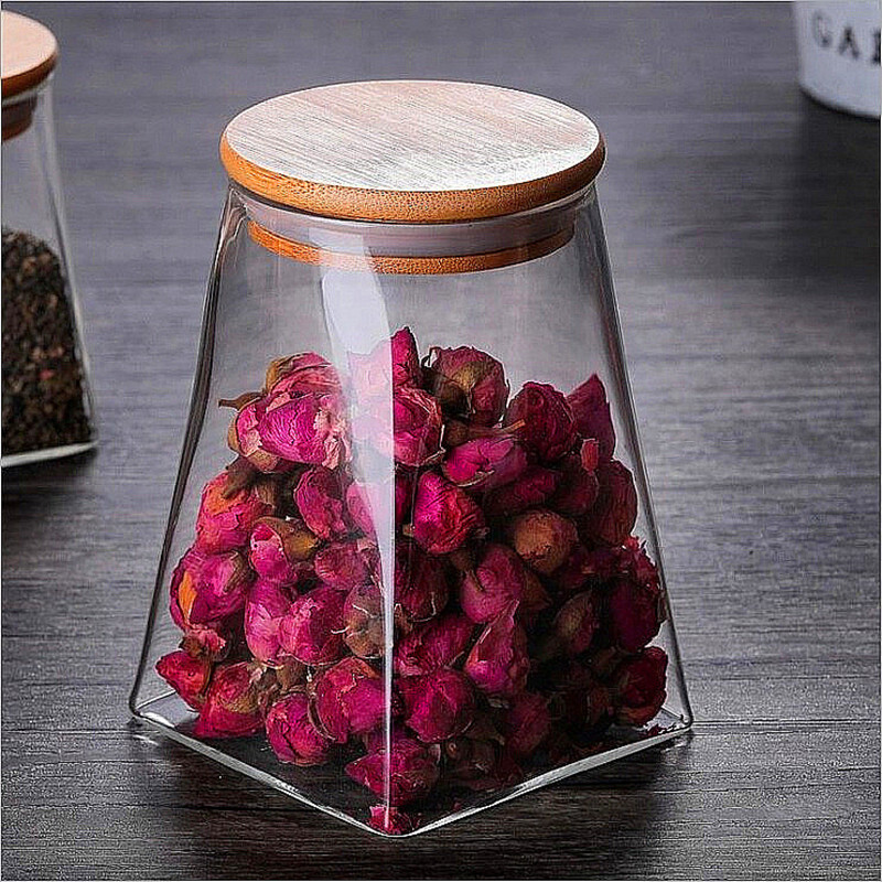 Kitchen storage box food Heat resistant glass storage can snack can high borosilicate glass can dry fruit tea storage Box