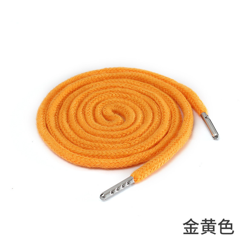 1pcs Sweatpants Drawstring Strap Metal Head Sports Pants Cotton Rope Belt Hoodies Accessories DIY Sewing Band Supplies TJ7625: Black Nickel