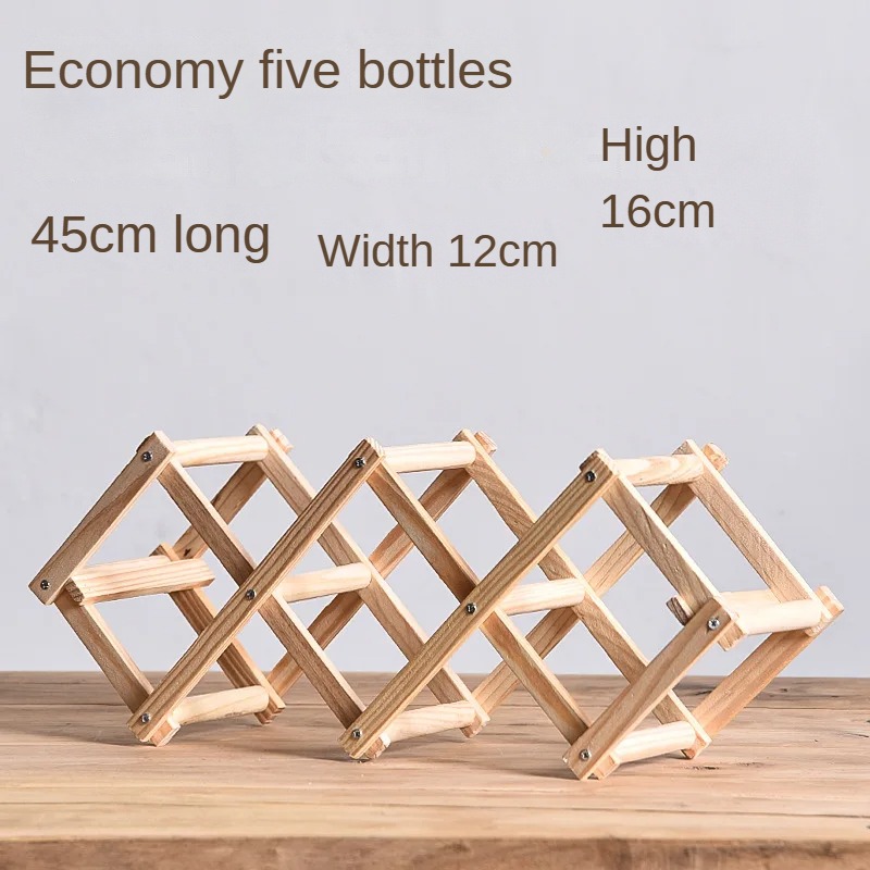 Stackable Wine Storage Shelves 3, 5, 6, 10 Bottles Wooden Wine Shelves Home Bar Utensils Wine Cabinets Bar Tools: Clear