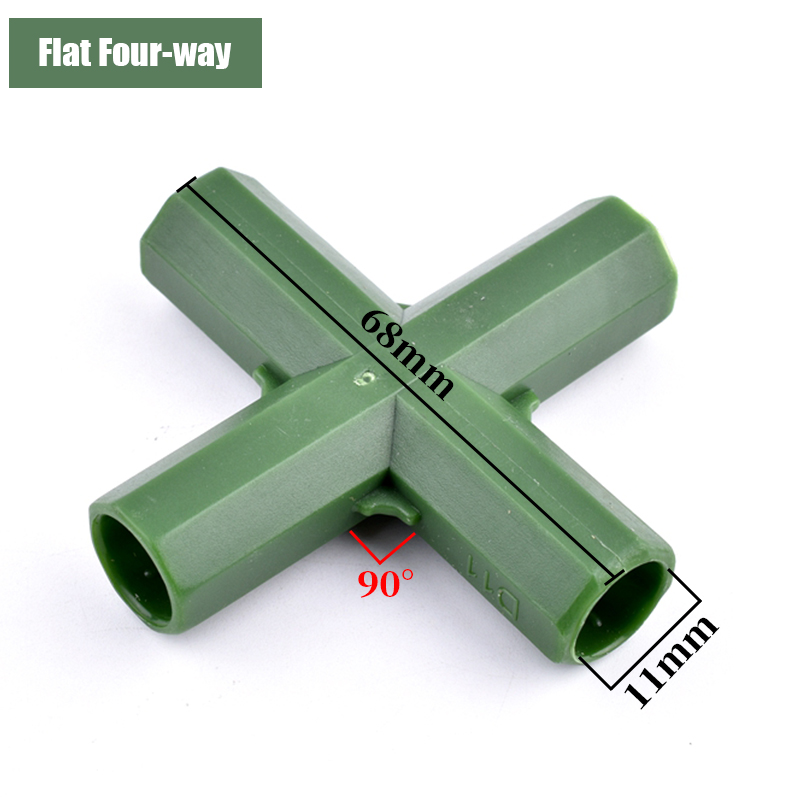 2/10/20 pçs 11mm estufa planta quadro conector jardim tubo suporte haste conjunta plástico afiação canto conexão acessórios de fixação