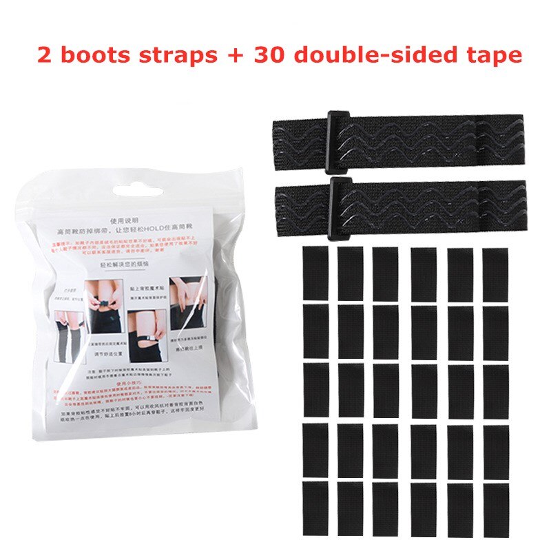 2 uds. De correa de cinturón para mujer, zapatos de fijación anticaída, elástico ajustable, cinta adhesiva interior antideslizante, cordón elástico: Thirty stickers