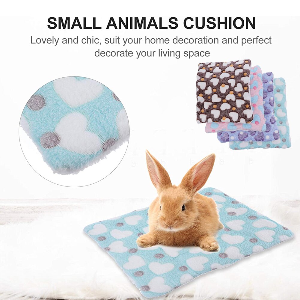 Soft Fleece Pet Mat Deken Klein Dier Cavia Hamster Bed Huis Winter Warm Eekhoorn Egel Konijn Chinchilla Mat Nest