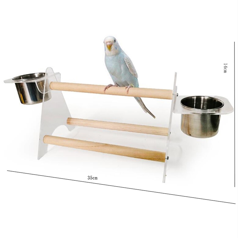 Soporte para pájaros y loros, percha portátil de acero inoxidable para entrenamiento de aves, columpio para aves,