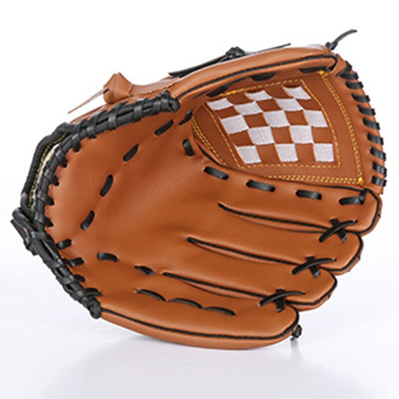 9.5 tommer venstrehånds baseballhanske voksen tykk pu imitert skinn baseballhanske barn tenåring pitcher med softballhanske