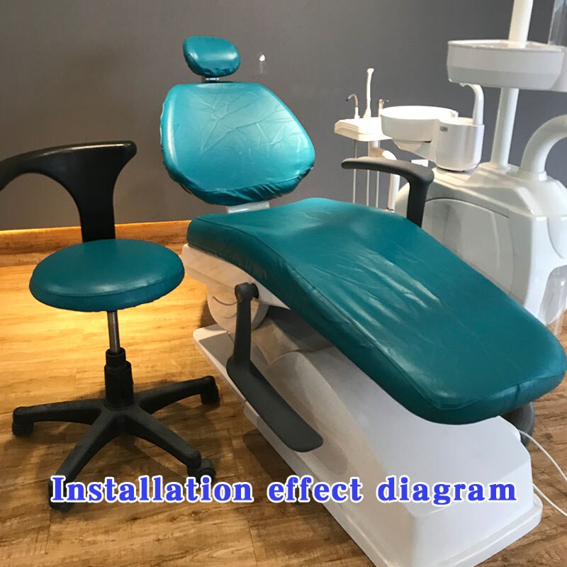 Funda de tela para silla Dental, Protector de cuero PU/unidad de tela para salud, equipo de dentista, 4 unids/set por juego