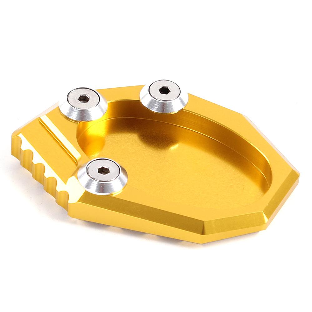 Pata de cabra para motocicleta, extensión de caballete, placa de soporte para Kawasaki KLX250S VERSYS650 Z900: Gold