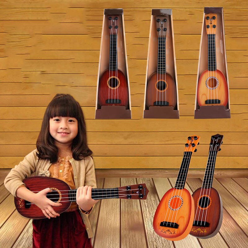 Simulation mini ukulele børn lærer guitar 4 strenge musikinstrumenter pædagogisk legetøj