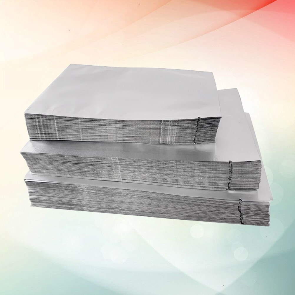 100pcs Silver Mylar Flat Bags Aluminum Foil Packaging Bag Bulk Food Storage Pouch 6x9
