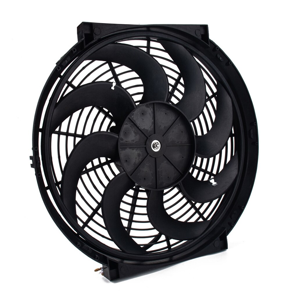 Universal 14 inch Radiator Cooling Fan with Thermostat Wiring Switch Relay Kit Electric Cooling Radiator Fan