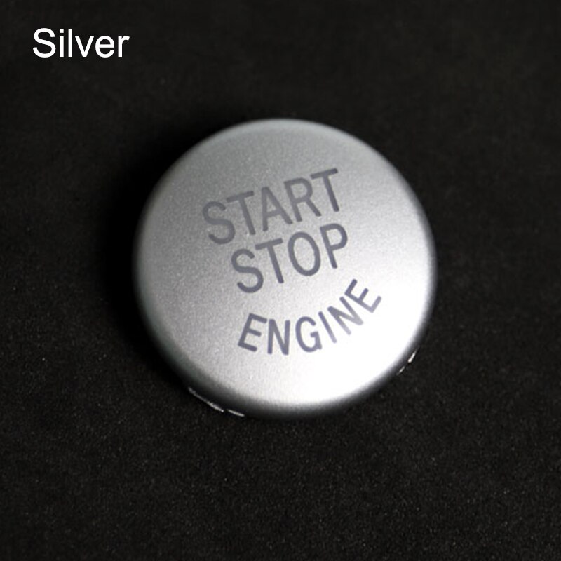 Botón de parada de arranque de motor de coche, piezas de repuesto de coche, herramienta de modificación de vehículo B88: Plata
