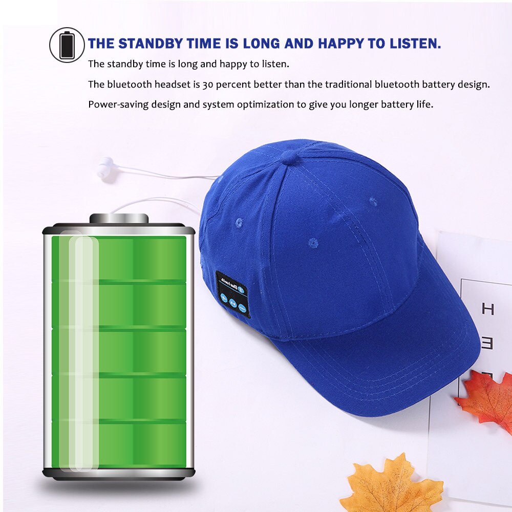 Trådløs bluetooth hat udendørs sport baseball cap hovedtelefoner kalder musik sun cap trådløse hovedtelefoner til løb