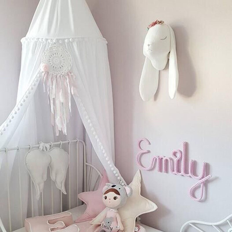 Babybedjes klamboe nordic ins kinderkamer ingericht met koepel bed tent babykamer decoratie kinderbed klamboe