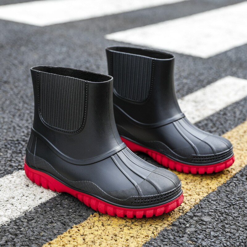 Chaussures hautes en Pvc pour hommes, imperméables, confortables, 2022: Black / 43