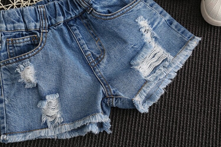 Meisjes Shorts Kids Baby Denim Broek Kinderen Gaten Jeans Zomer Meisjes Broek Kinderen Casual Kleding