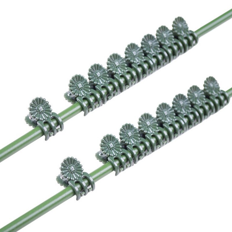 50PCS Garden Plant Support Spring Clips Plastic Tree Shrub Tie Cane Farm Clip Hanging Trellis Vine Connects Plants