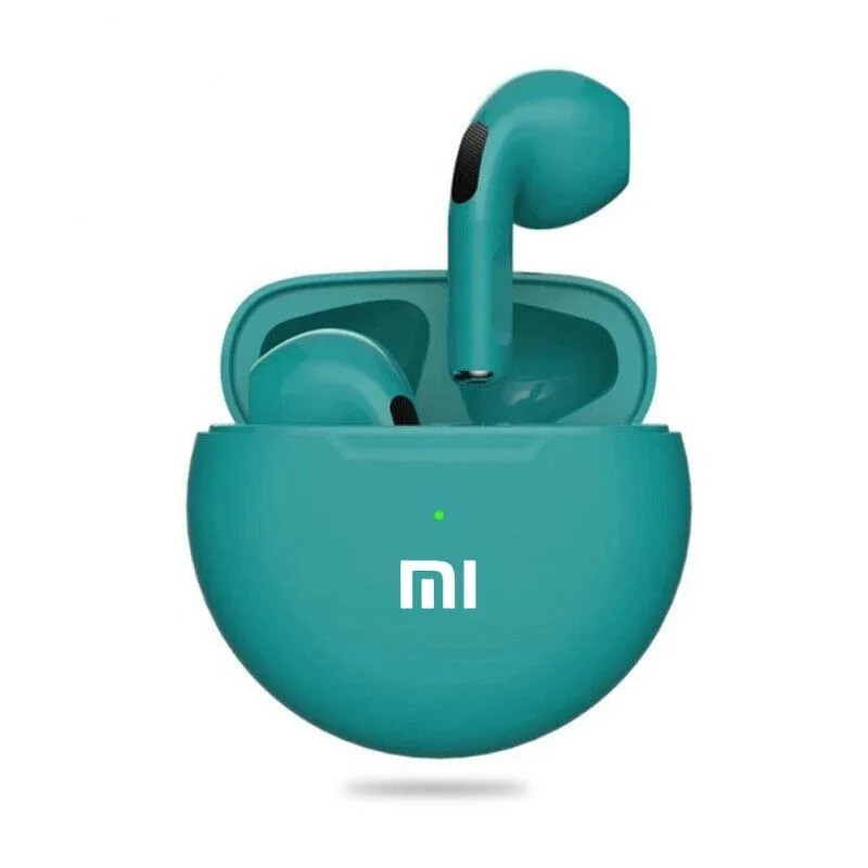 Xiaomi pro6 sem fio bluetooth fone de ouvido sem fio fones estéreo esportes à prova dwaterproof água microfone: Verde