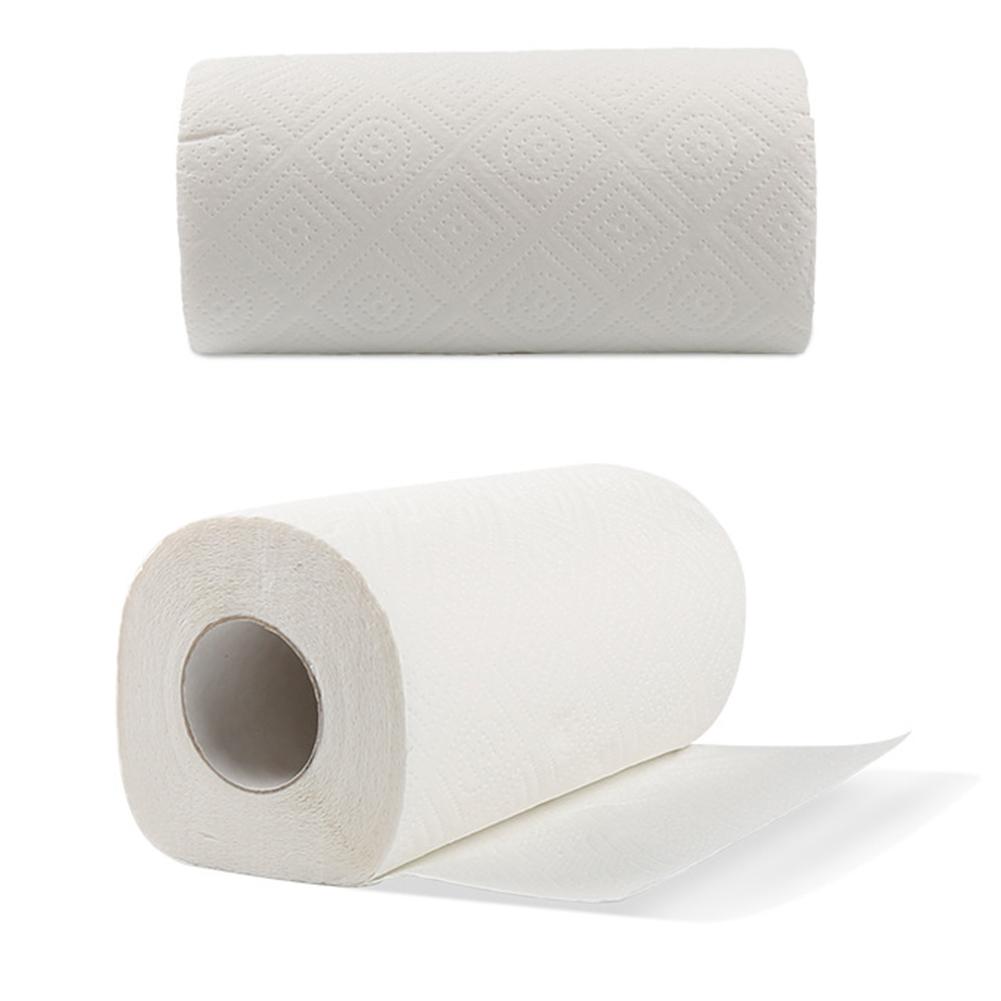 2 Roll Paper Towels Household Two-Layer Paper Towels 75 leaf/Per roll Kitchen Paper Towels Kitchen Oil Absorbing Paper Towel