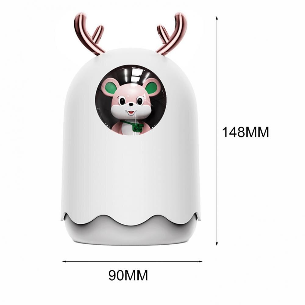 Portable USB Mini Air Car Humidifier Household 300ml Ultrasonic Humidifier with LED Night Lamp for Home Office Car