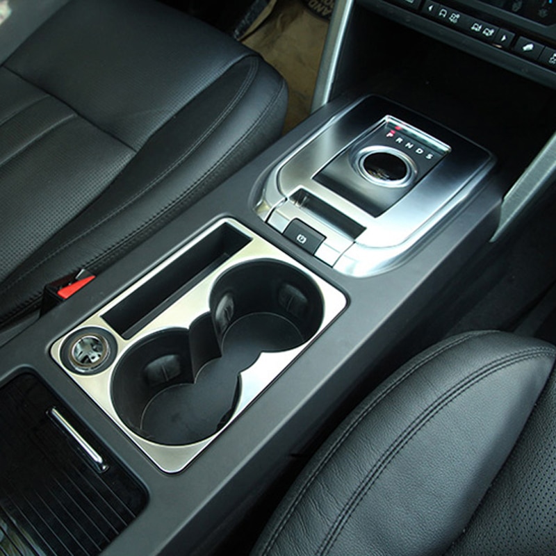 Bil centralt gearskifte panel trim dækker mærkat vand kop holder holder trim til land rover discovery sport tilbehør