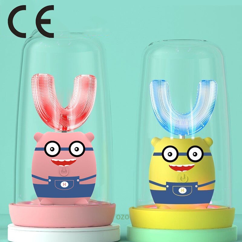 Children Smart 360 Degrees Electric Toothbrush Kids Silicon Automatic Ultrasonic Teeth Tooth Brush Cartoon Pattern XaoMi U