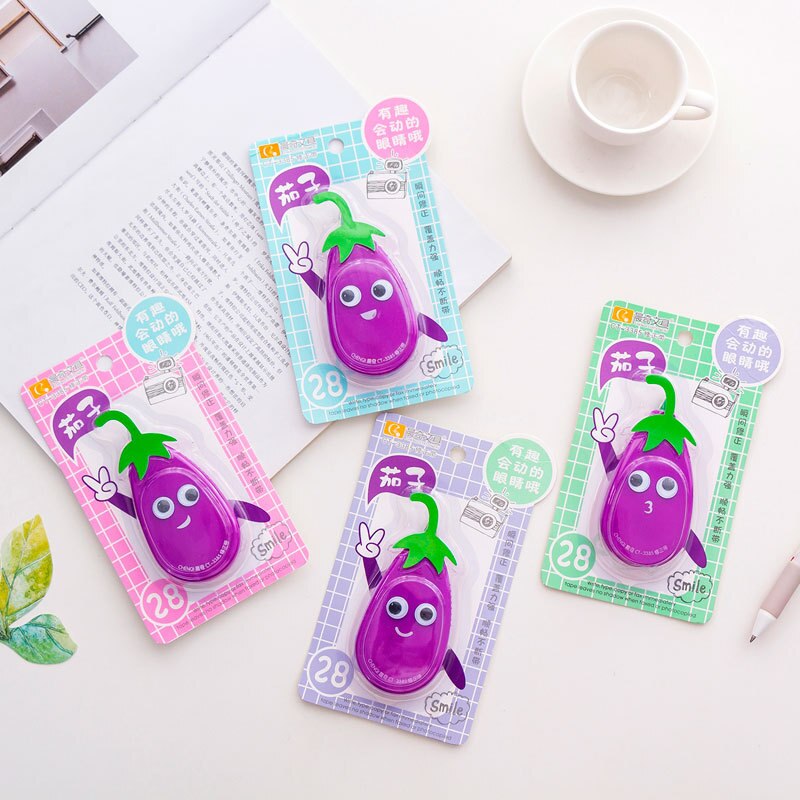 14M Creatieve Aubergine Groente Student Correctie Tape Koreaanse Briefpapier Kawaii Materiaal Escolar Kantoor Schoolbenodigdheden