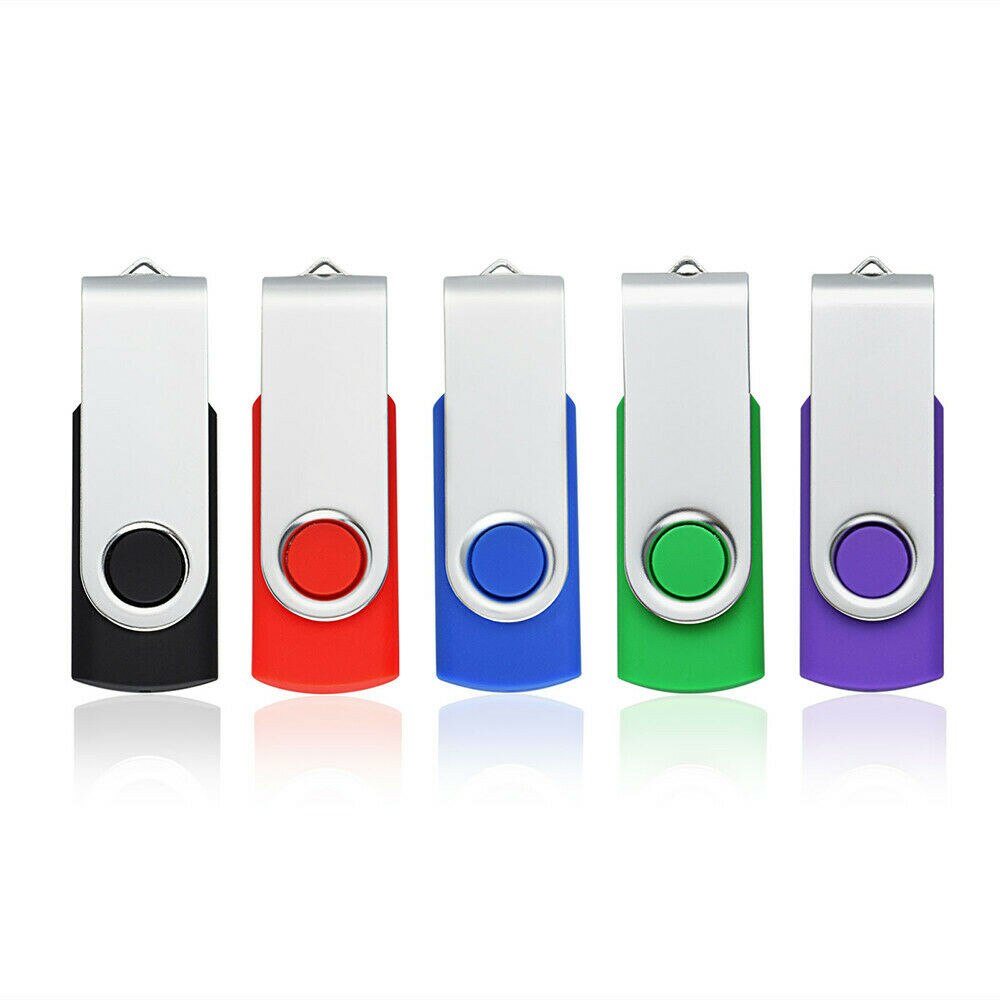 Topesel 5pcs usb flash drives giratória memória vara caneta polegar unidades u disco mix-cor: 32GB