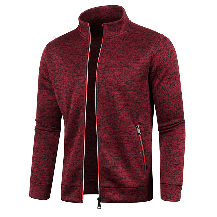 Herbst Winter Herren Reißverschluss Strick Lange Ärmel Dünne Kaschmir oben zur Seite fahren Mantel: 4XL / verrotten