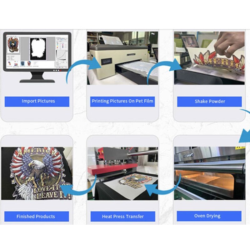 100 stücke A3 DTF Transfer Film Direkt Transfer Druck Film Cold Peel Doppelseitige 75U für Groß