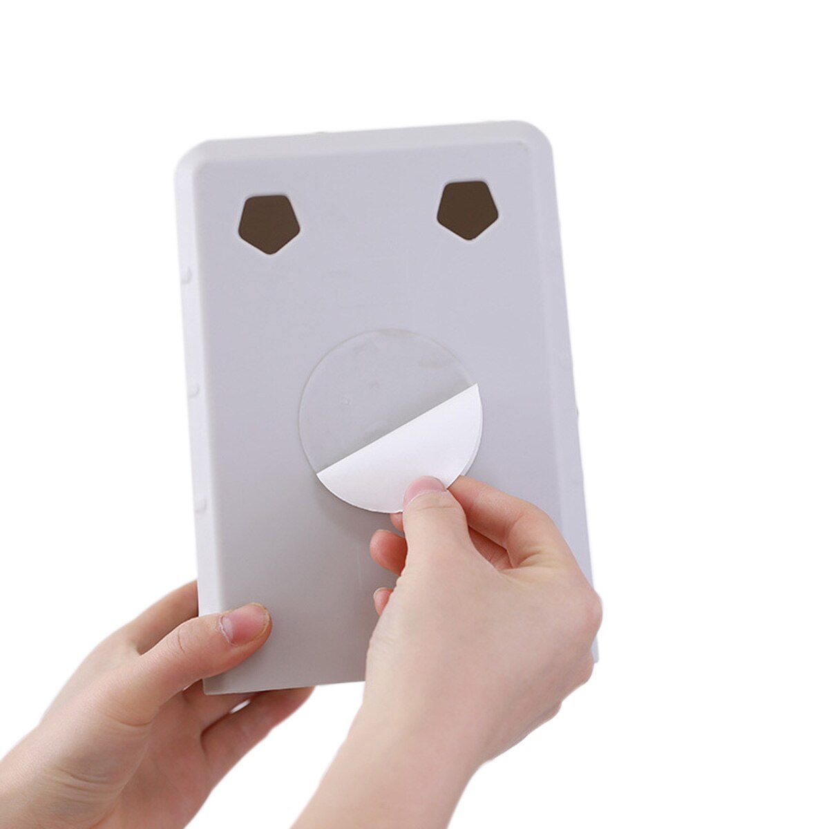 Caja de tejido adhesivo para servilletas, dispensador de bolsas de basura montado en la pared, de plástico, para el hogar
