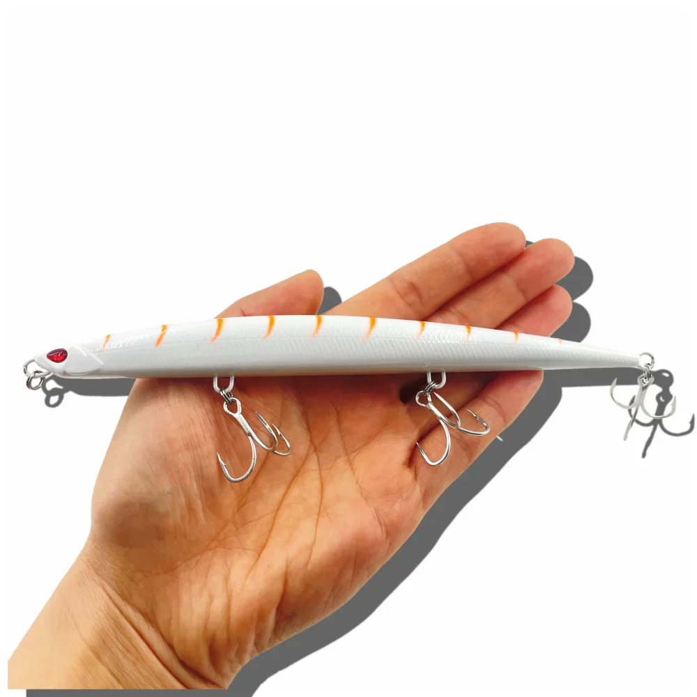 Sinking Minnow Pencil Fishing Lures Monster Shot Casting Saltwater Artificial Tuna Swimbait Bonitos leurre Duo Press Bait lure: Red