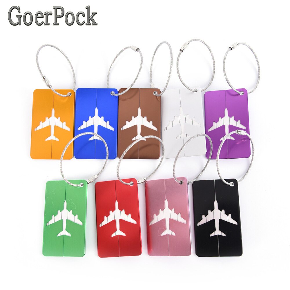 Accessoires de voyage pour bagages et sacs, classique, nouveauté à la , caoutchouc, en Aluminium, sangles d'étiquette, valise, étiquette de bagage, directe