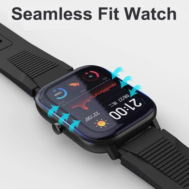 Película de reloj de vidrio suave templado 9D para Amazfit GTR 2 2E 4 3 Pro BiP S Lite U 3 Pro Protector de pantalla Amazfit GTS 2 2E 3 4 Mini PoP