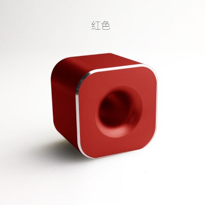 Mini Aluminum Alloy Pen Holder Business Office Supplies Desktop Storage Tools: red square