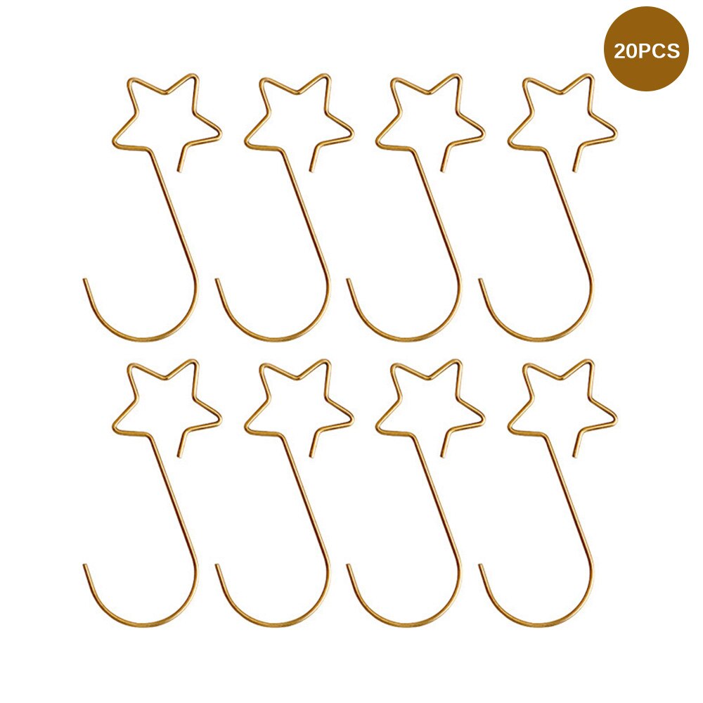 20Pcs Diy Mini Stervormige Haken Stevige Ster Vormige Haken Rvs S-Vormige Hangers Metalen Diy Mini ster Vormige Opknoping: golden
