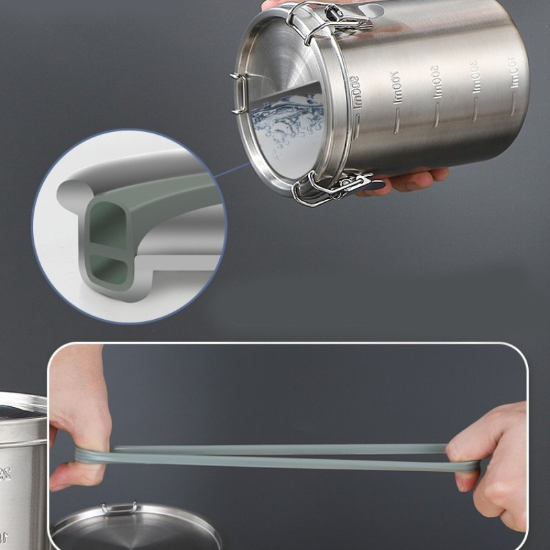 275/420ML draagbare koffiebus, roestvrijstalen luchtdichte opbergpotcontainer voor koffiebonen en thee(L-420ml
