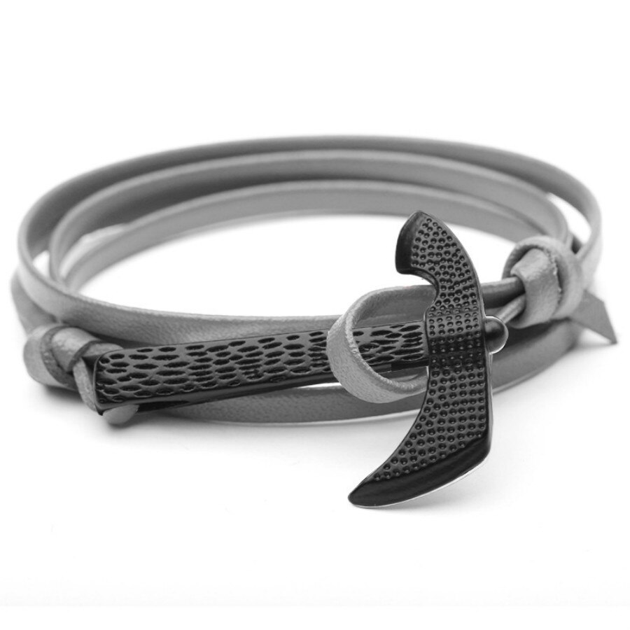 Axt Kopf Anker Manschette Armbänder Männer Überleben Seil Kette Paracord Armbinde Männlichen wickeln Metall Sport Haken