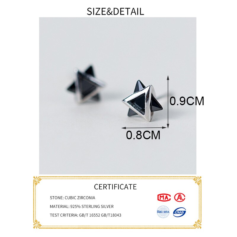 Inzatt Echt 925 Sterling Zilveren Zirkoon Snowflake Stud Oorbellen Voor Mode Vrouwen Minimalistische Fijne Sieraden Ins Accessoires