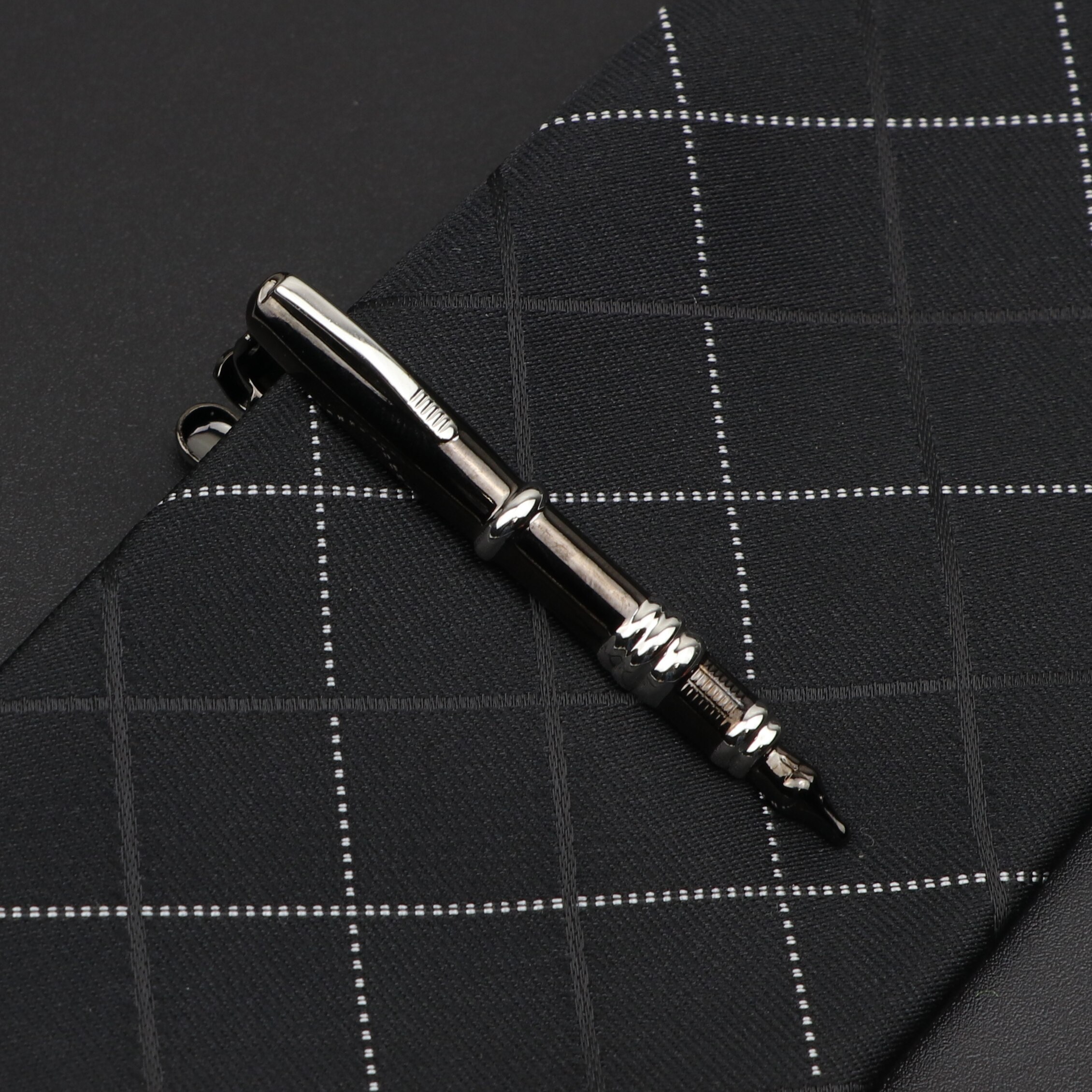 Men's Metal Tie Clip Luxury Airplane Beard Sword Dinosaur Pen Guitar Shape Wedding Party Bar Tie Accessories: Light Yellow Gold Color