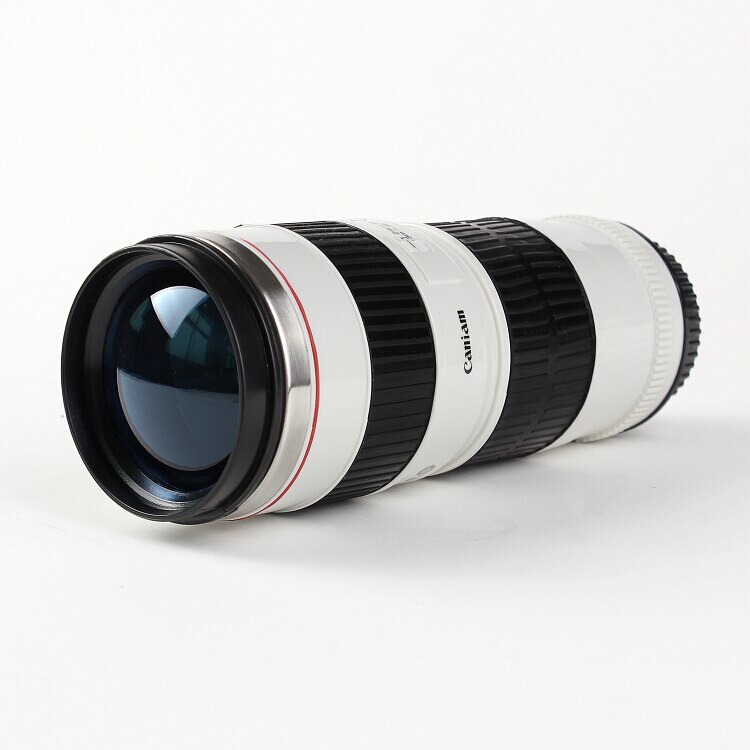 450ml SLR Camera 70-200 Camera Lens Mug Coffee Mug With Lid Fantastic Stainless Steel Milk Caneca Lente Cups Drinkware