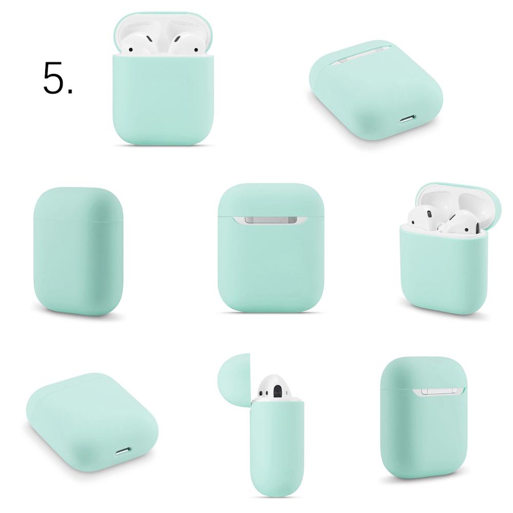 Slim Silicone Oortelefoon Case Voor Apple Airpods Case Cover Voor AirPods Draadloze Opladen Box Ultra Dunne Voor AirPods Protector Case: 5.Coast Blue