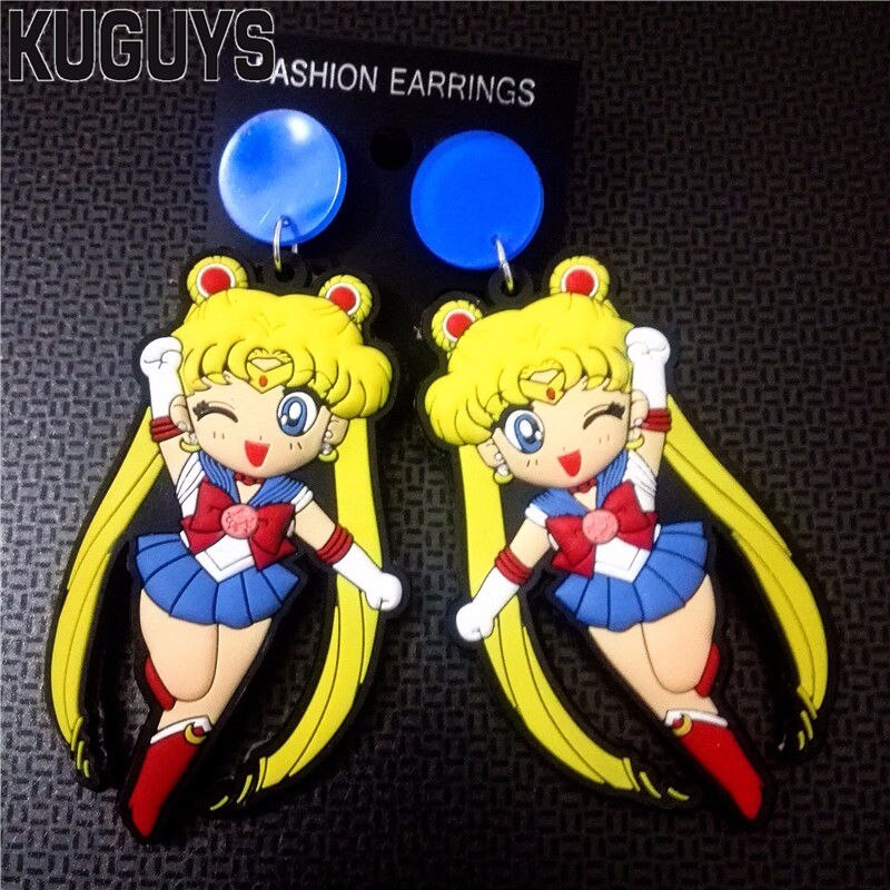 KUGUYS Hyperbole Jewelry 5 Style Beautiful Fairy Earrings for Womens Pendientes Acrylic Brincos Cute Large Earring
