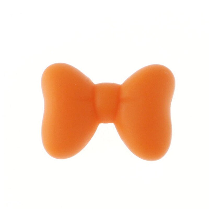 Anneau de dentition en Silicone à nœuds | Perles pour bébé, bricolage, perle d'infirmière, bijoux Chewable Silicone bébé, perles de dentition: 834orange