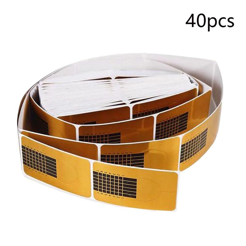 Professionele Nail Forms Sticker 10/20/40 Pcs Acryl Vorm Nagels Gel Extension Guide Curl Polish Art Nail curve Tips Z7B7