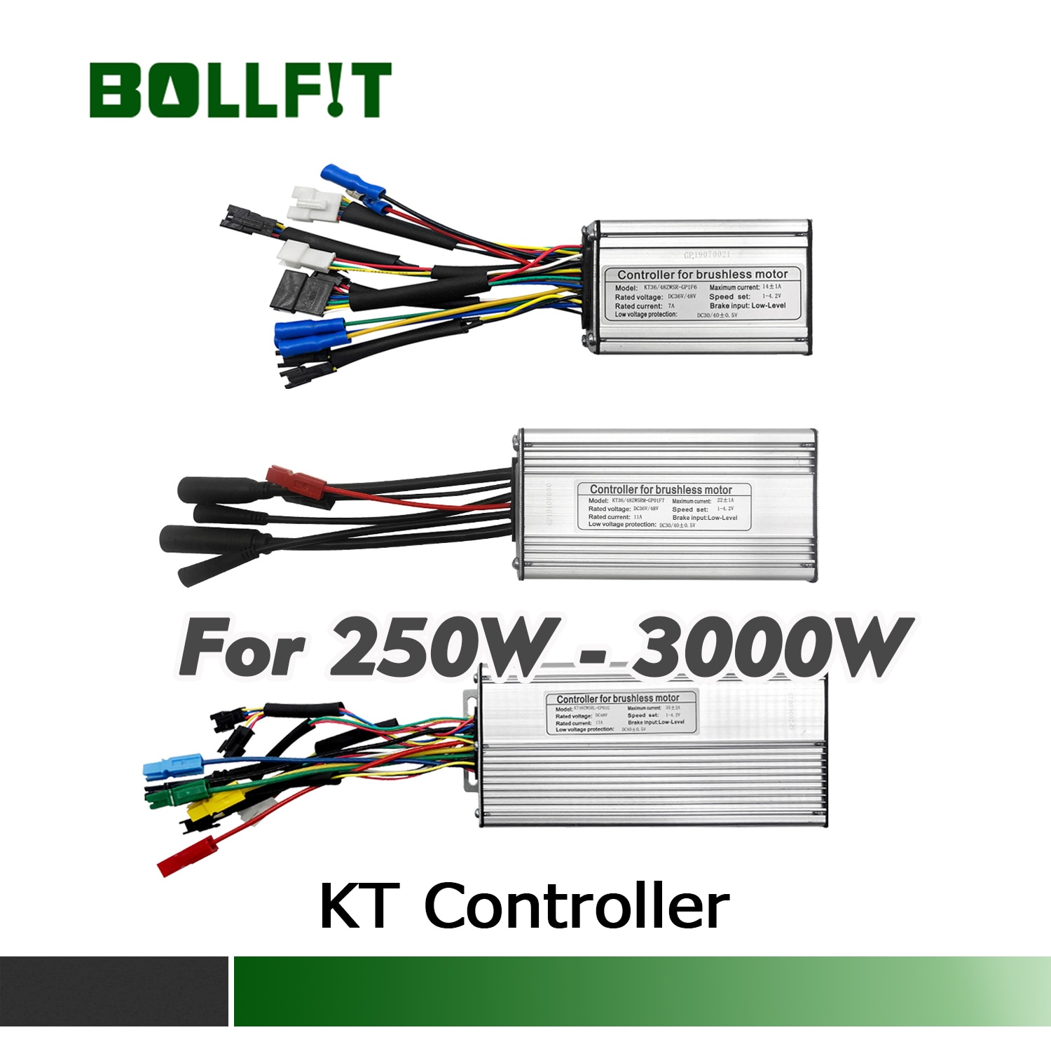 KT Controller 36 48 V 250 350 500 750 1000 1500 W Waterproof Brushless Electric Bicycle Controller for E Bike Conversion Kit