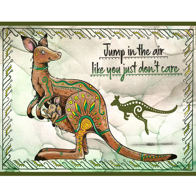 6x8 inch Kangaroo Clear Stamp Animals Sentiment Tr... – Grandado