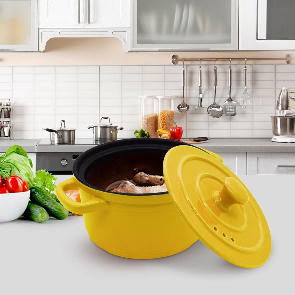 3L Ceramic Cookware Colorful Korean Casserole With Lid Ceramic Tureen Soup Open Fire Earthen Pot Cooking Pot