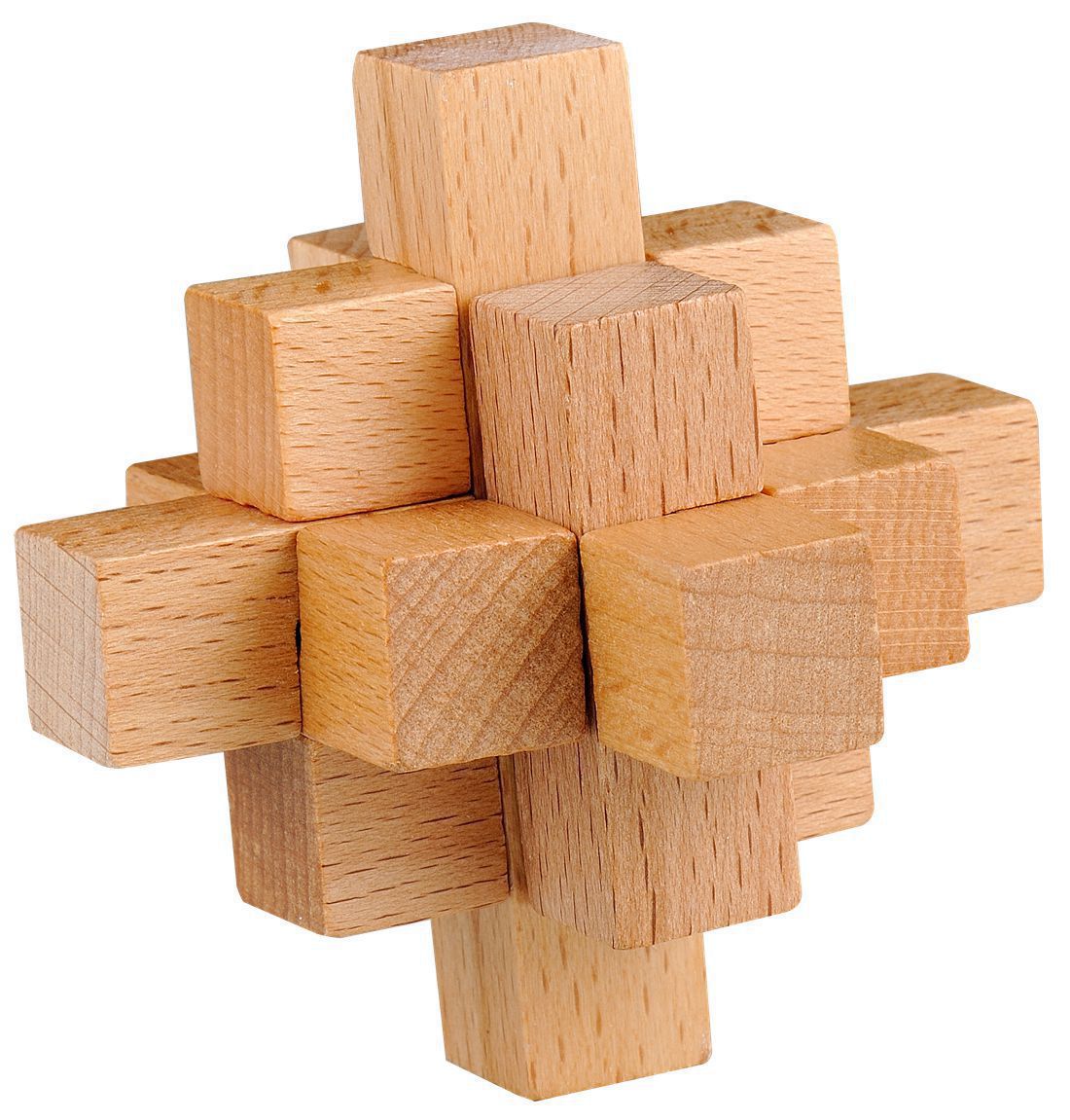 Mini Color Boxed Burr Puzzle a Total of 10 Selectable Educational Luban Lock Wooden Disassembly Unlock Toy: Small Nine