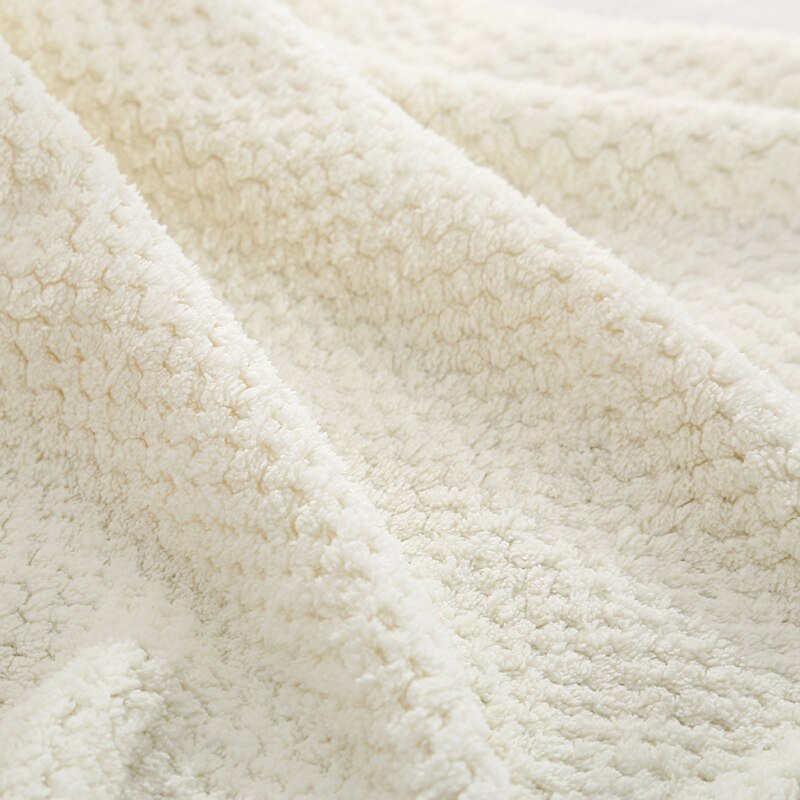 Giantex 90 x 180 full kropp badehåndkle mikrofiber voksen Strand badehåndkle rutete jacquard korall fleece absorberende badehåndkle