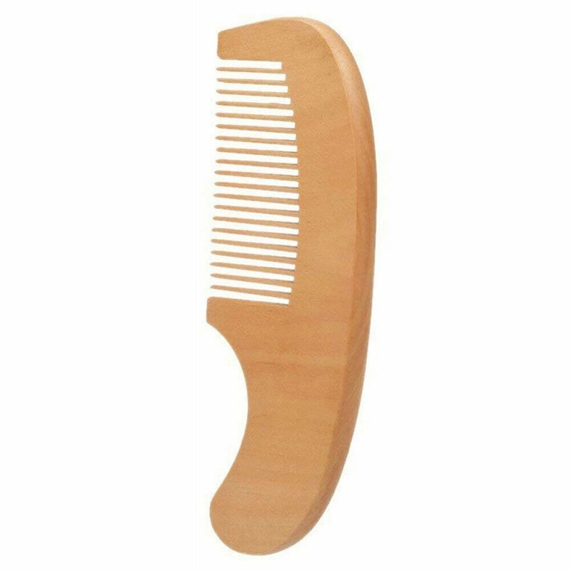 Trä baby borste hårborste naturligt get hår borste mjuka borst skrubbverktyg baby hår borste baby kam